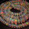 AAAAAA - Best Quality Of Ethiopian Opal Brand New 16 inches Trully Highest Quality Smooth Polished Rondell Beads Huge Size 8 - 3 mm